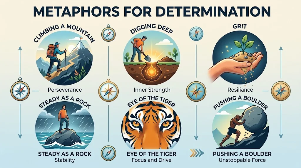 Metaphors for Determination (With Examples)
